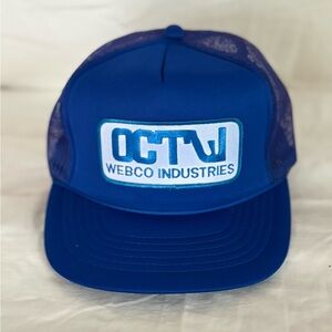 Vintage OCTW Webco Industries Rope Hat Cap Blue Snap Back Made USA